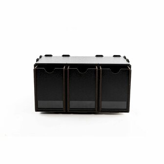 Black Paint Rack: Middenstuk (Ladekastje met hoge lades)