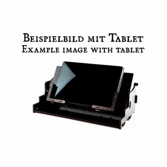 Black Paint Rack: Top Tablet Houder