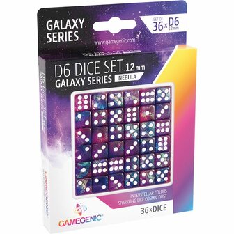 Dobbelstenen Galaxy Series Nebula - D6 - 12mm - 36 stuks