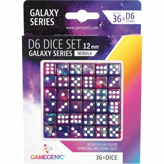 Dobbelstenen Galaxy Series Nebula - D6 - 12mm - 36 stuks