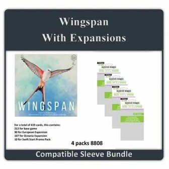 Wingspan + All Expansions Compatible Sleeve Bundle
