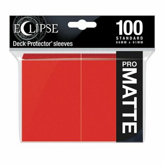 Ultra Pro Eclipse PRO-Matte Sleeves: Standaard Apple Red (66x91mm) - 100 stuks