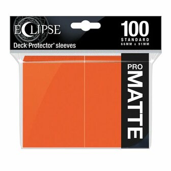 Ultra Pro Eclipse PRO-Matte Sleeves: Standaard Pumpkin Orange (66x91mm) - 100 stuks