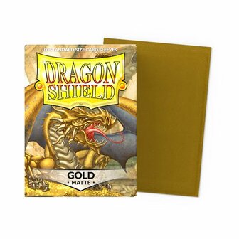 Dragon Shield Card Sleeves: Standard Matte Gold (63x88mm) - 100x
