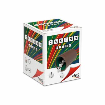 Casino Dices (Dobbelbeker met 5 dobbelstenen)