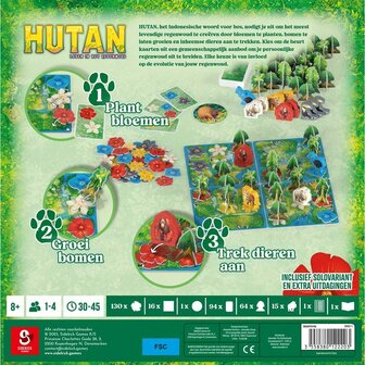 HUTAN: Leven in het Regenwoud &ndash; Strategisch Bordspel van Sidekick Games​