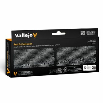 Vallejo Rust &amp; Corrosion Set (70.262) &ndash; Effectverf voor roest &amp; corrosie