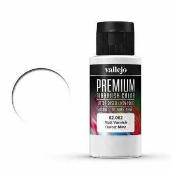 Vallejo Premium Matt Varnish (62.062) &ndash; Matte vernis voor airbrush