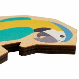Houten Puzzel 2-in-1 Papegaai (4+) &ndash; Educatieve Houten Puzzel van HABA