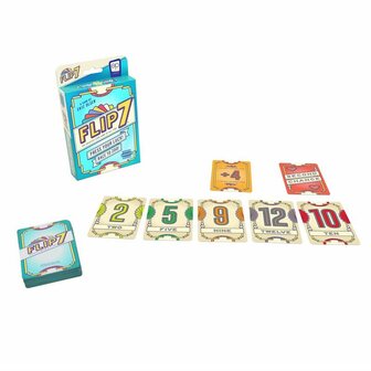 Flip 7 Compact (Tuck Box) &ndash; push-your-luck kaartspel van USAopoly