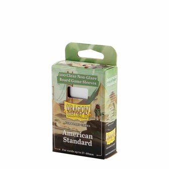 Dragon Shield Board Game Sleeves 57&times;89 mm &ndash; Clear/Non‑Glare (100 st.)