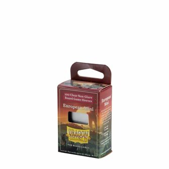 Dragon Shield Board Game Sleeves 45&times;68 mm Mini European &ndash; Clear/Non‑Glare (100 st.)