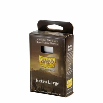 Dragon Shield Board Game Sleeves Extra Large 65&times;100 mm &ndash; Clear/Non‑Glare (100 st.)
