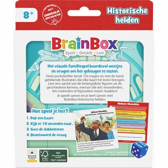 Brainbox Pocket &ndash; Historische Helden &ndash; Educatief geheugenspel van Bezzerwizzer