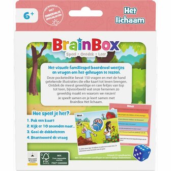 Brainbox Pocket &ndash; Het Lichaam &ndash; Educatief geheugenspel van Bezzerwizzer
