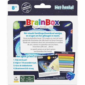 Brainbox Pocket &ndash; Het Heelal &ndash; Educatief geheugenquizspel van Bezzerwizzer