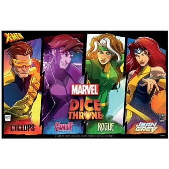 Marvel X‑Men Dice Throne Box 2 &ndash; Dobbelstrijd met Cyclops, Gambit, Rogue &amp; Jean Grey | Roxley Games