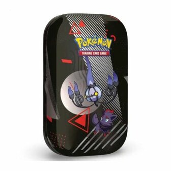 Pok&eacute;mon Scarlet &amp; Violet &ndash; Black Bolt &amp; White Flare Mini Tin: Chandelure &ndash; Met promo sticker &amp; art card