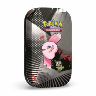 Pok&eacute;mon Scarlet &amp; Violet &ndash; Black Bolt &amp; White Flare Mini Tin: Alomomola &ndash; Met promo sticker &amp; art card