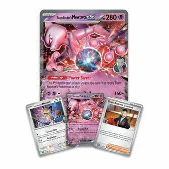 Pok&eacute;mon Team Rocket&rsquo;s Mewtwo EX Box &ndash; Collector&#039;s Box met promo &amp; boosters