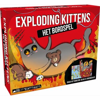 Exploding Kittens &ndash; Het Bordspel &ndash; Partygame met draaiend speelbord