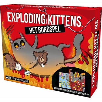 Exploding Kittens &ndash; Het Bordspel &ndash; Partygame met draaiend speelbord