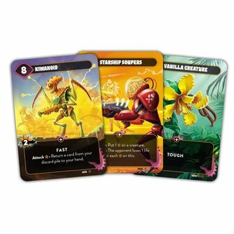 Mindbug &ndash; Battlefruit Galaxy &ndash; Engelstalig twee speler kaartspel van Nerdlab Games