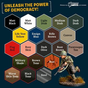 WWII American Warpaints &ndash; Set met 20 kleuren voor authentieke Amerikaanse WOII modelbouw - The Army Painter