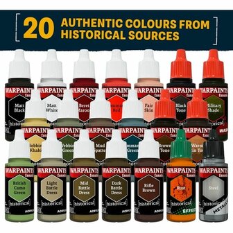 WWII British Warpaints &ndash; Set met 20 kleuren voor historische Britse uniformen (18 ml) - The Army Painter