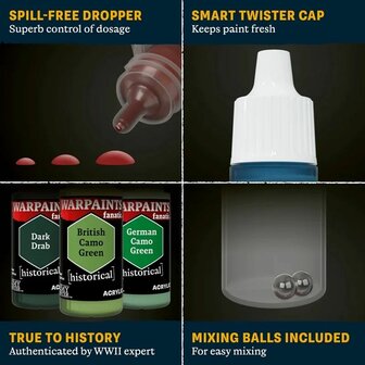 WWII British Warpaints &ndash; Set met 20 kleuren voor historische Britse uniformen (18 ml) - The Army Painter