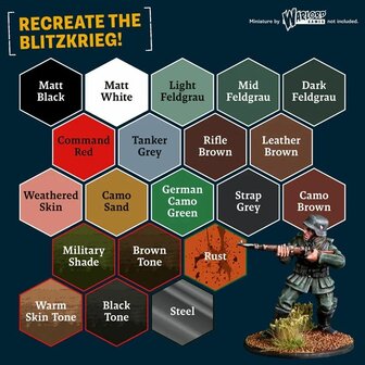 WWII German Warpaints &ndash; 20 kleuren set voor authentieke Duitse WOII‑miniaturen (18 ml) - The Army Painter