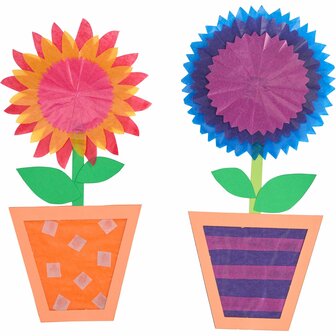 Knutselset &ndash; Raamdecoratie Bloempot (5+)