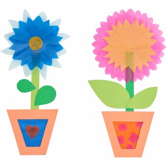 Knutselset &ndash; Raamdecoratie Bloempot (5+)