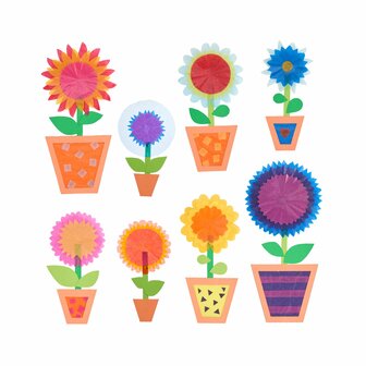 Knutselset &ndash; Raamdecoratie Bloempot (5+)