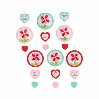 Knutselset &ndash; Hangers Hartbloemen (5+)