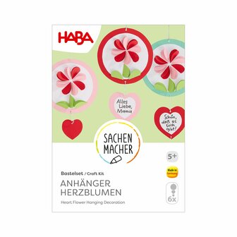 Knutselset &ndash; Hangers Hartbloemen (5+)