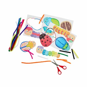 Knutselset - Eerste rijgen: Kevers en rupsen (3+)