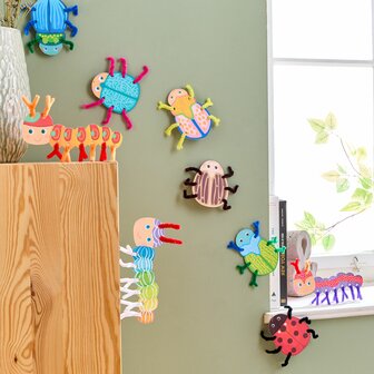 Knutselset - Eerste rijgen: Kevers en rupsen (3+)