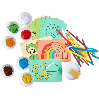 Knutselset - Eerste lijmen Lenteafbeeldingen (3+)