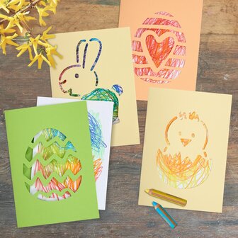 Knutselset - Eerste kleuren Krabbelkaarten Pasen (3+)