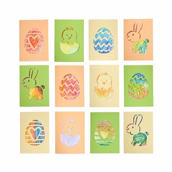 Knutselset - Eerste kleuren Krabbelkaarten Pasen (3+)