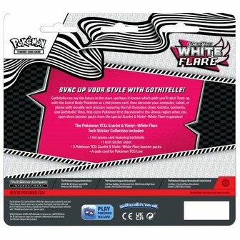 Pok&eacute;mon Scarlet &amp; Violet White Flare Tech Sticker Collection &ndash; TCG Booster &amp; Sticker Set