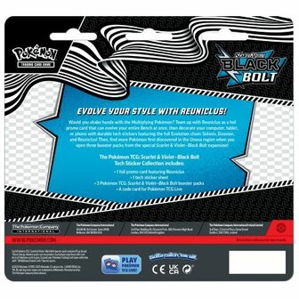 Pok&eacute;mon Scarlet &amp; Violet Black Bolt Tech Sticker Collection &ndash; TCG Booster &amp; Sticker Set