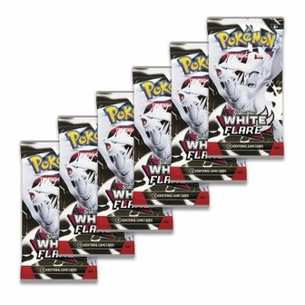 Pok&eacute;mon Scarlet &amp; Violet White Flare &ndash; 6 Booster Bundle (Engels)