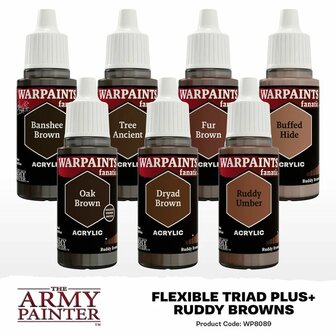 Warpaints Fanatic: Ruddy Browns Flexible Triad PLUS+ | The Army Painter verfset