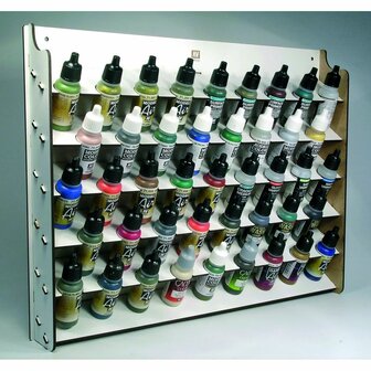 Vallejo Wall Mounted Paint Display | Wandhouder voor 43 verfpotjes van 17 ml