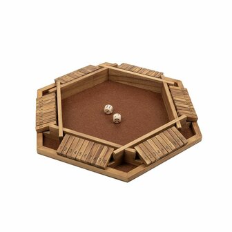 Shut the Box voor 6 spelers &ndash; Philos | Houten Dobbelspel