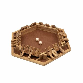 Shut the Box voor 6 spelers &ndash; Philos | Houten Dobbelspel