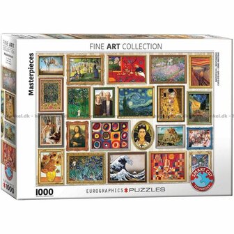 Masterpieces &ndash; Eurographics Puzzel 1000 stukjes | Fine Art Collection
