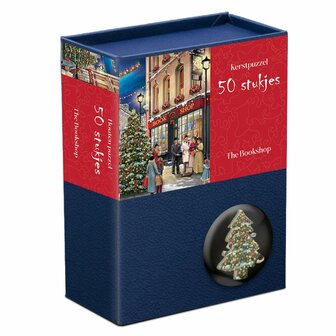 Houten kerstpuzzel The Bookshop (50 stukjes) | Tucker&#039;s Fun Factory